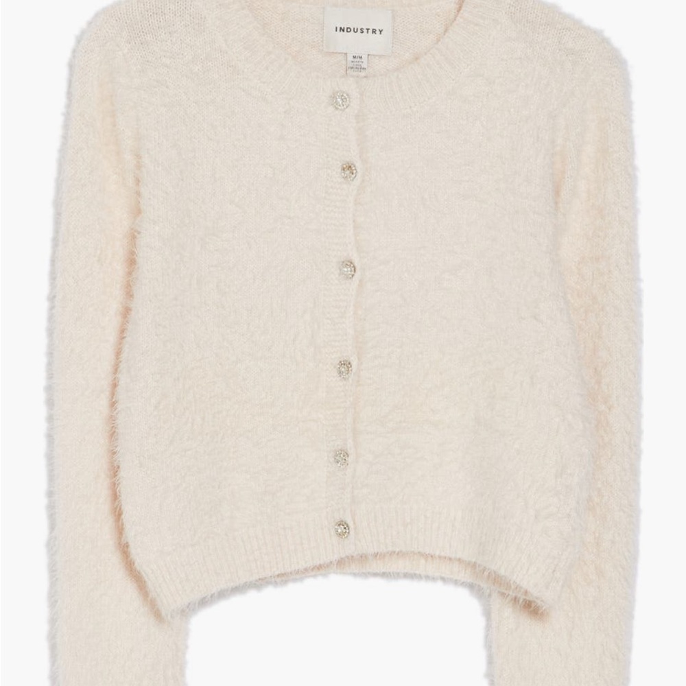 Truth Cream Fuzzy Cardigan - Picture 2 of 2